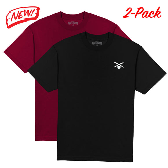 2 Pack Machete and Heart T-Shirts