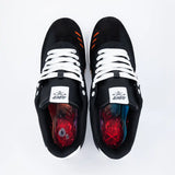DSTROYR DST-1 sneaker — alternate angle, low-profile silhouette in canvas and suede