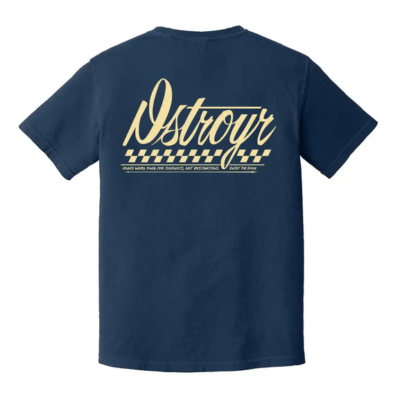No Destination T-SHIRT Vintage Navy DSTROYR Automotive Apparel