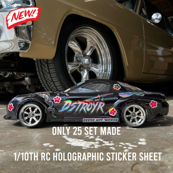 1/10th Scale Holographic RC Sticker Sheet