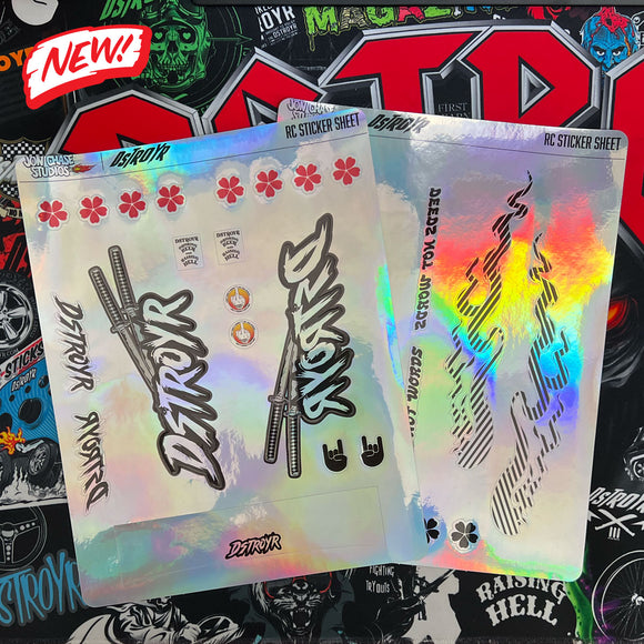 1/10th Scale Holographic RC Sticker Sheet - LAST CALL