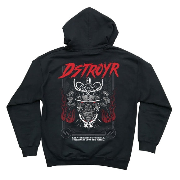 DSTROYR Warrior samurai black hoodie
