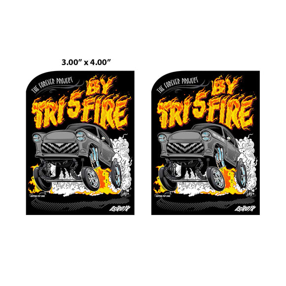 Tri 5 By Fire Sticker Set – Jon Chase Studios